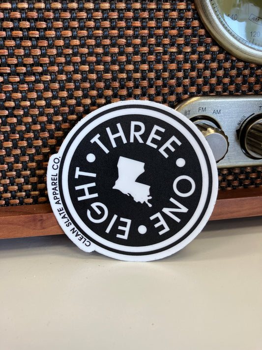 Three One Eight Sticker